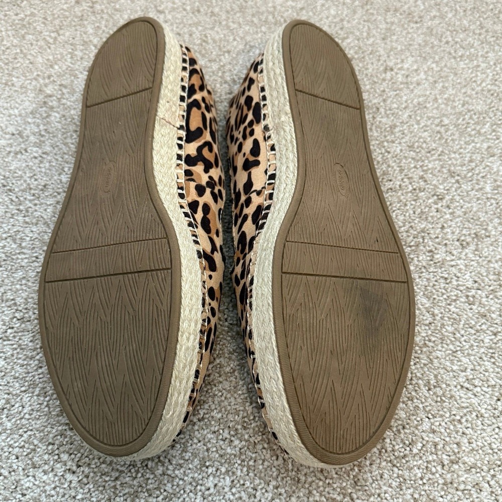 Dr. Scholls Espadrille Flats Womens 9 Leopard Print Animal Slip On Be Energized - Picture 6 of 8